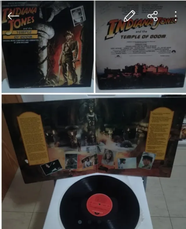 Indiana Jones Templo de la Perdición Vinilo Brasil