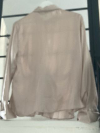 Blusa Zara Nudo Satén Elegante Talla XL