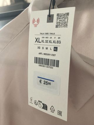 Blusa Zara Nudo Satén Elegante Talla XL
