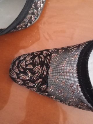 Zapatos de fiesta mujer negros y plateados