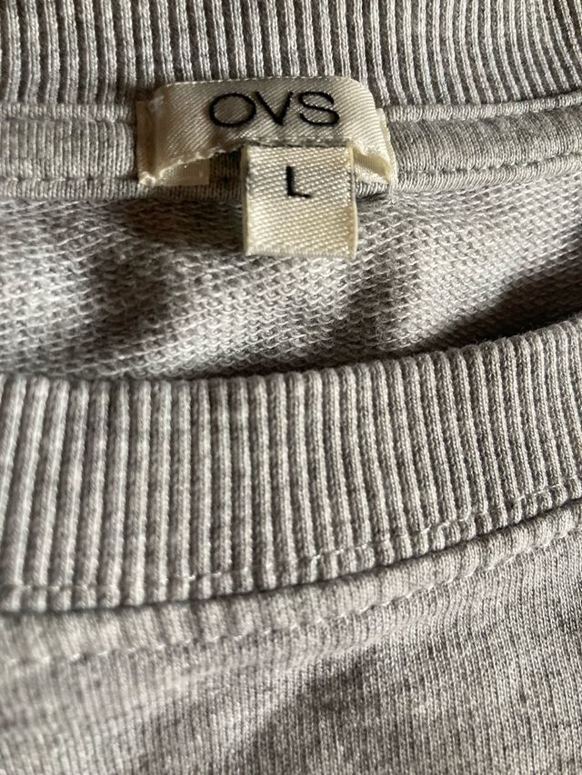 Felpa grigia con cavalli taglia L (46)