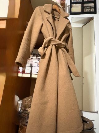 Cappotto lungo vestaglia cammello Tg M