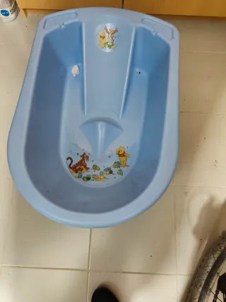 Bañera bebé azul con dibujos nueva a estrenar.