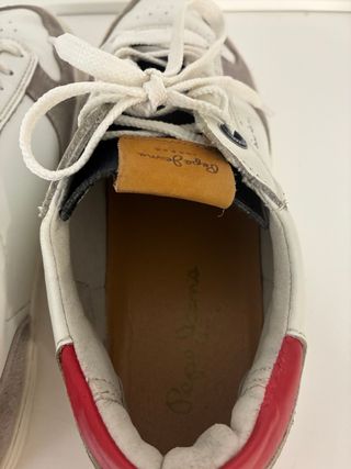 Zapatillas Pepe Jeans Hombre Blancas y Rojas