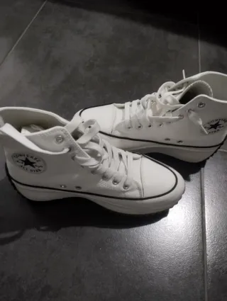 Zapatillas Converse plataforma blancas talla 40