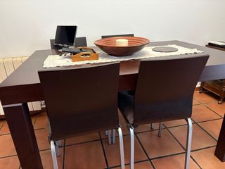 Mesa comedor extensible madera y metal
1’40