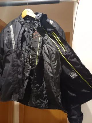 Chaqueta Moto Hombre Negra