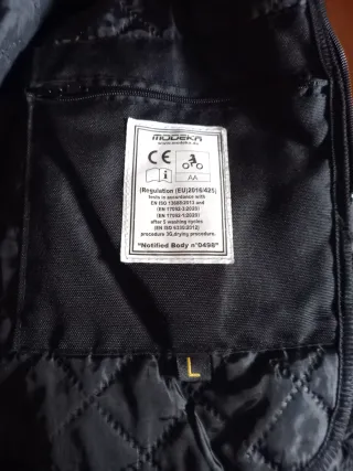 Chaqueta Moto Hombre Negra