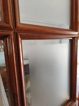 Puerta de comedor madera con cristal