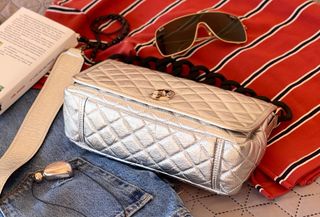Bolso Tous Piel Plateada