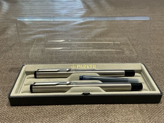 Parker Vector estilográfica y rollerball acero ino