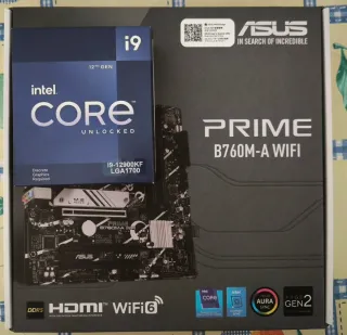 Intel Core i9-12900KF + Placa ASUS B760M-A wifi