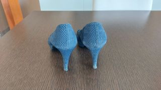 Zapatos tacón azul t.41