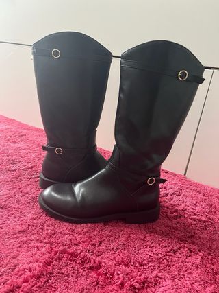 Botas altas niña Zara negras 