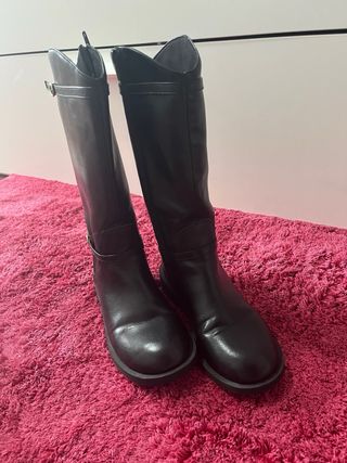 Botas altas niña Zara negras 