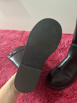 Botas altas niña Zara negras 