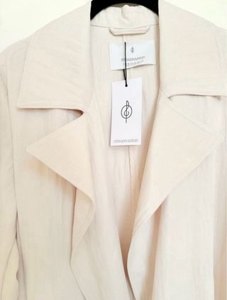 Trench coat o gabardina, crema, M,
Stradivarius