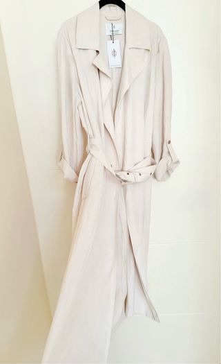 Trench coat o gabardina, crema, M,
Stradivarius