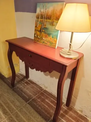 Mesa recibidor vintage madera