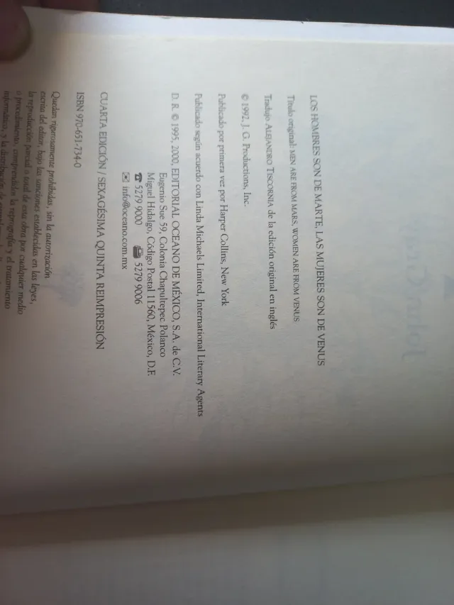 Los Hombres son de Marte, las Mujeres son de Venus