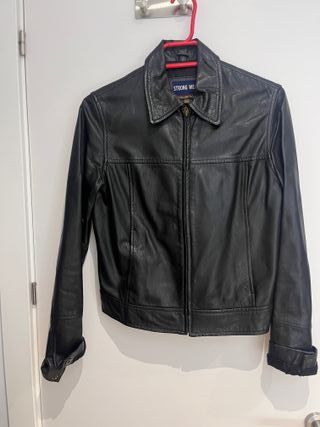 Cazadora de piel negra T40