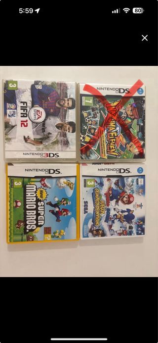 Lote 4 Juegos Nintendo DS y 3DS