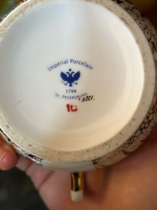 Set di teiere Lomonosov Famiglia Gallo Rosso