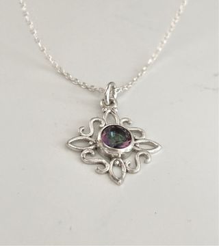 Collar Plata 925 Nudo Bruja Topacio Místico