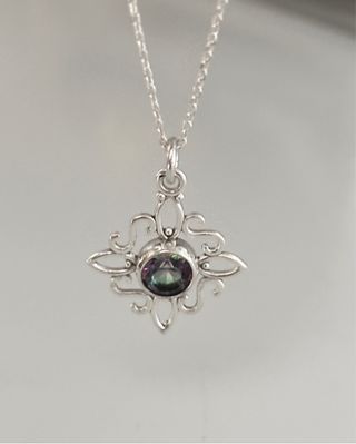 Collar Plata 925 Nudo Bruja Topacio Místico