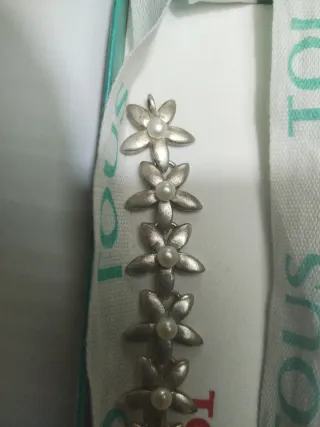 Juego TOUS Plata y Perlas Flores