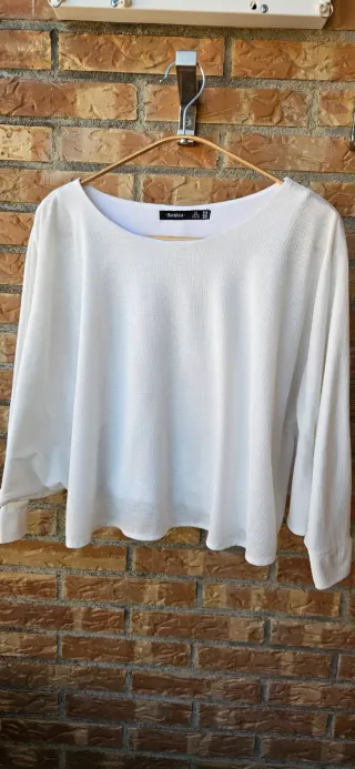Blusa Bershka Blanca Talla Única