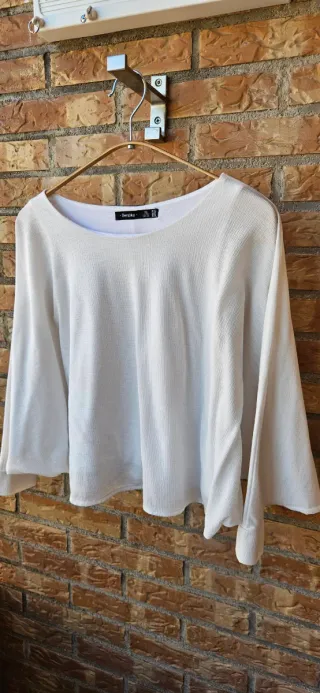 Blusa Bershka Blanca Talla Única