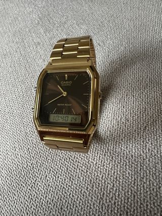 Reloj Casio Edgy Dorado Analógico/Digital