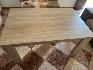 Mesa de salón de madera extensible (2m)