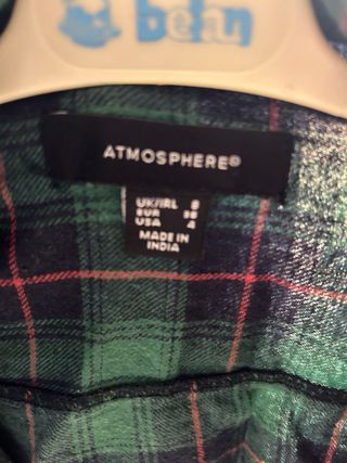 Camisa de cuadros verde y roja