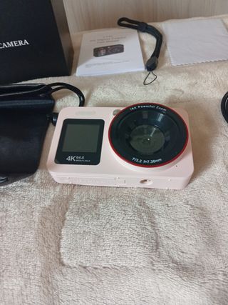 Cámara Digital Rosa 4K