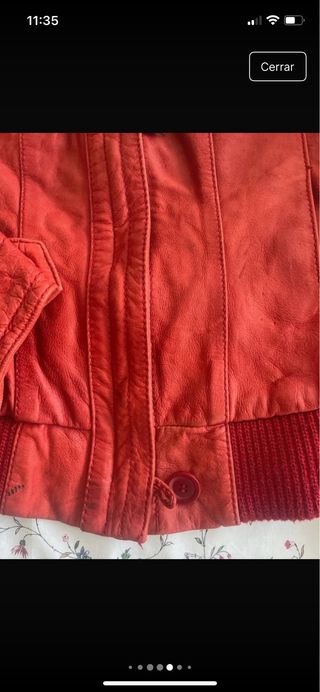 Chaqueta cuero rojo Stradivarius