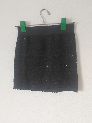 Falda corta brillo
