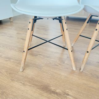 6 Sillas Diseño Nórdico, asiento polipiel,