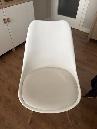 6 Sillas Diseño Nórdico, asiento polipiel,