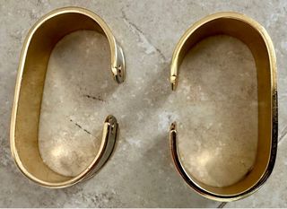 Anelli portatovagliolo vintage acciaio e oro