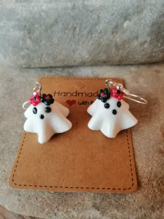 Lote Pendientes Fantasma Halloween