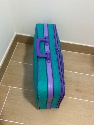 Maleta infantil pequeña morada y turquesa