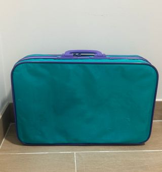 Maleta infantil pequeña morada y turquesa