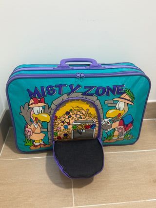 Maleta infantil pequeña morada y turquesa