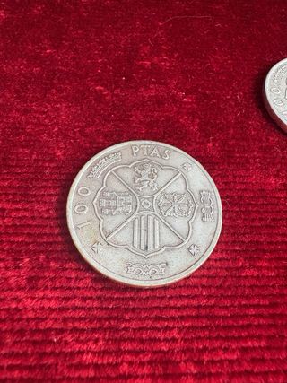 3 Monedas 100 Pesetas 1966 Estrella 66 Plata