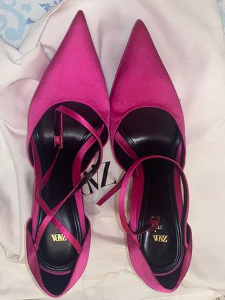 Zapatos de tacón Zara fucsia talla 37