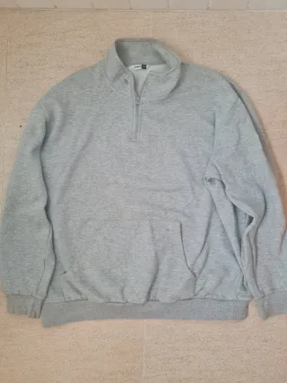 Sudadera Pep&Co gris con cremallera