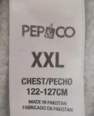 Sudadera Pep&Co gris con cremallera