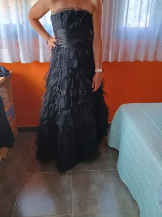 Vestido de fiesta largo negro